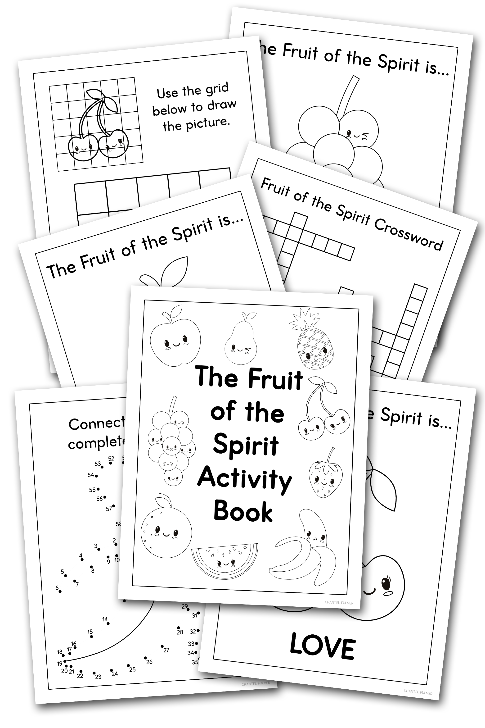 Fruit of the Spirit Activity Book {25+ pages} Chantel Fulmer, LLC