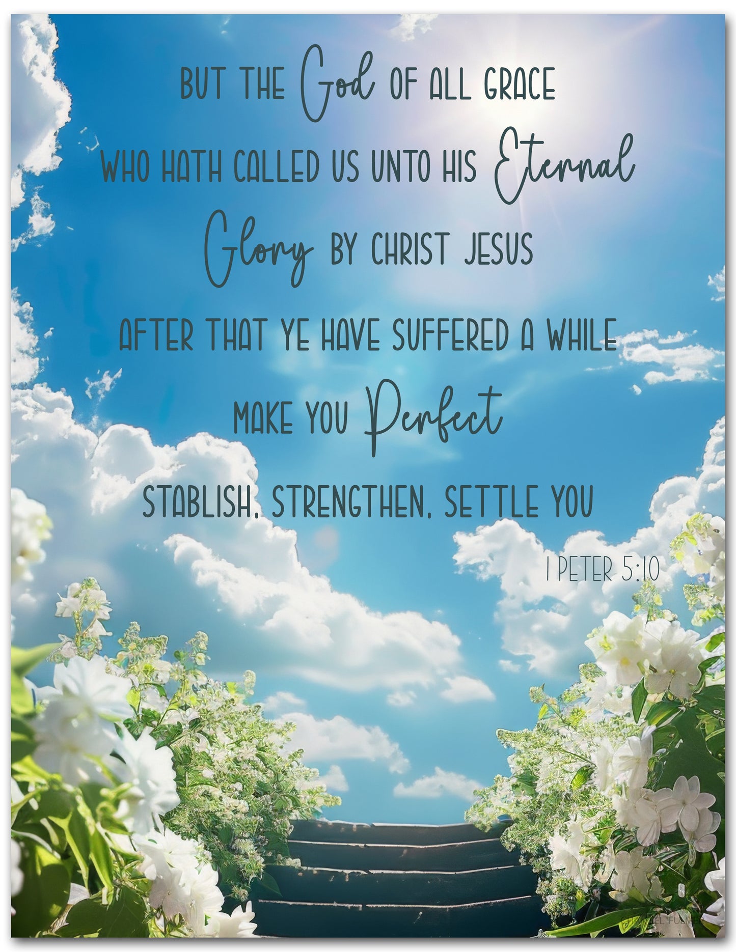 1 Peter 5:10 Wall Art Called us unto his eternal glory by christ jesus