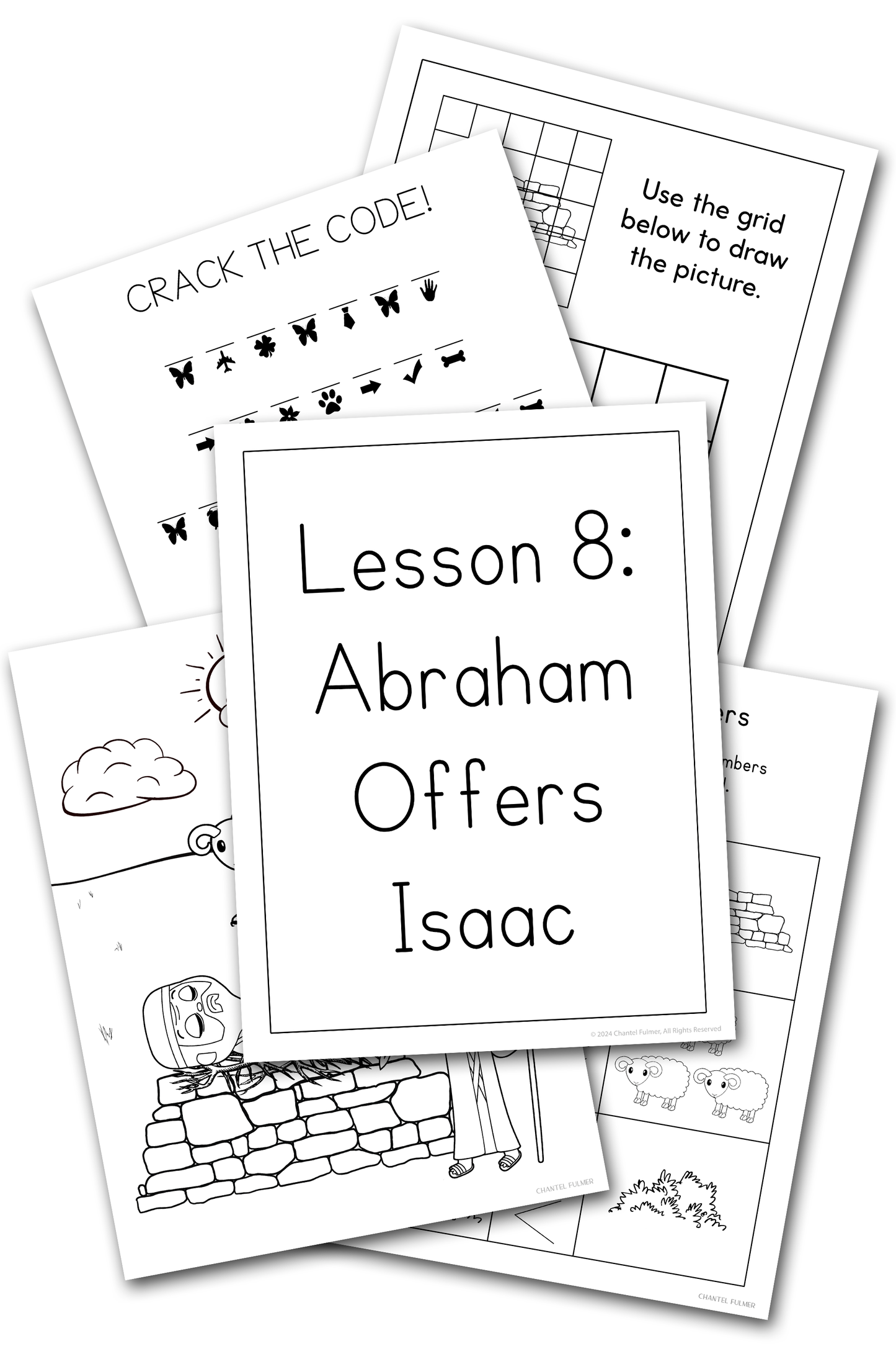 Sunday School Lesson Abraham Offers Isaac Activity Coloring Pages