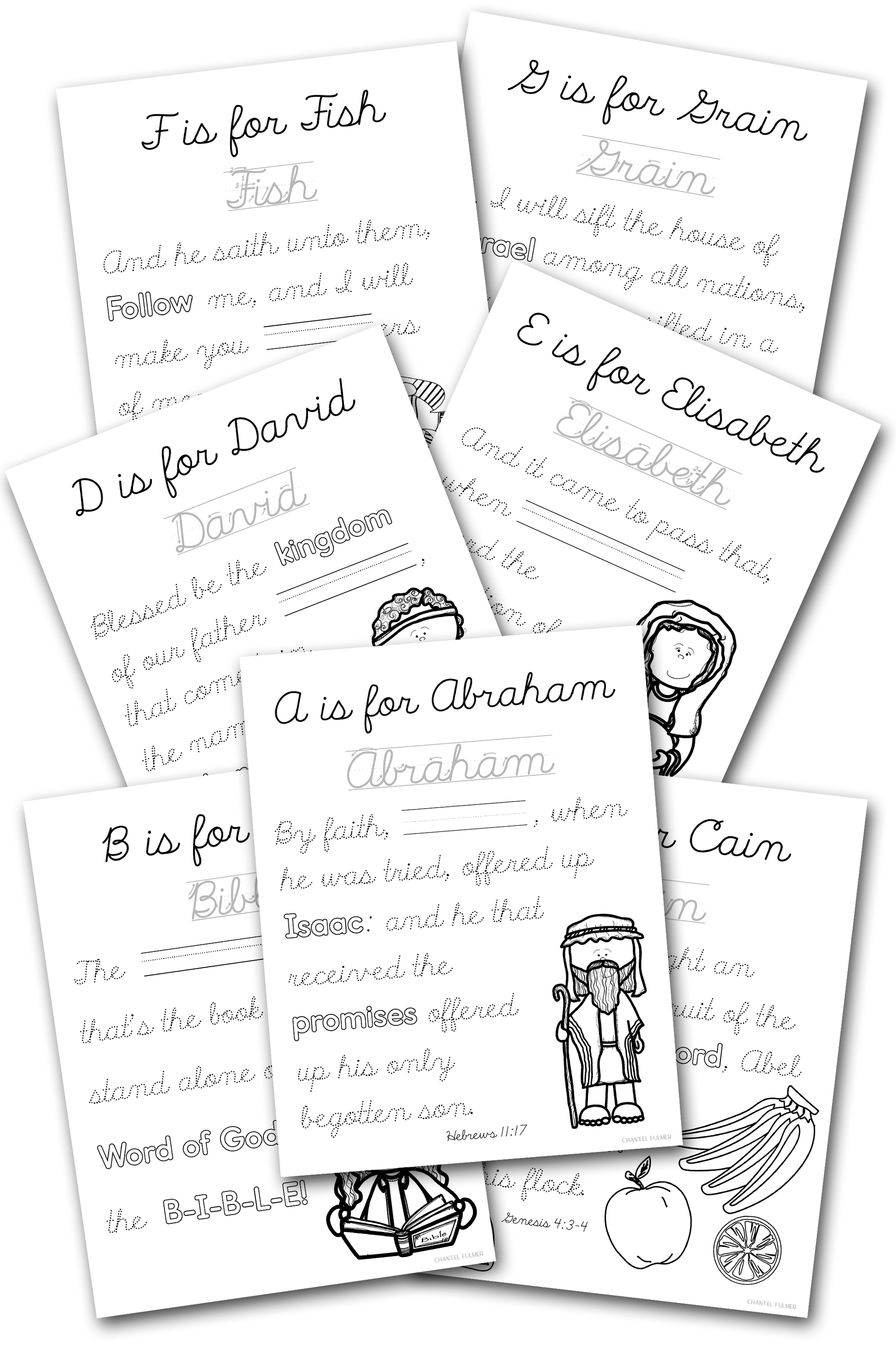 Scripture Handwriting Practice Sheets Cursive Version