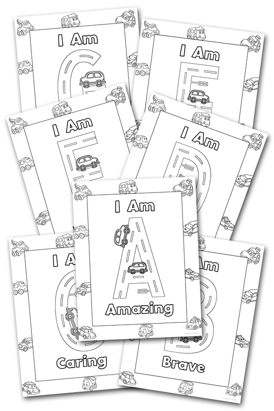 Car I Am Statements for Kids Coloring Pages