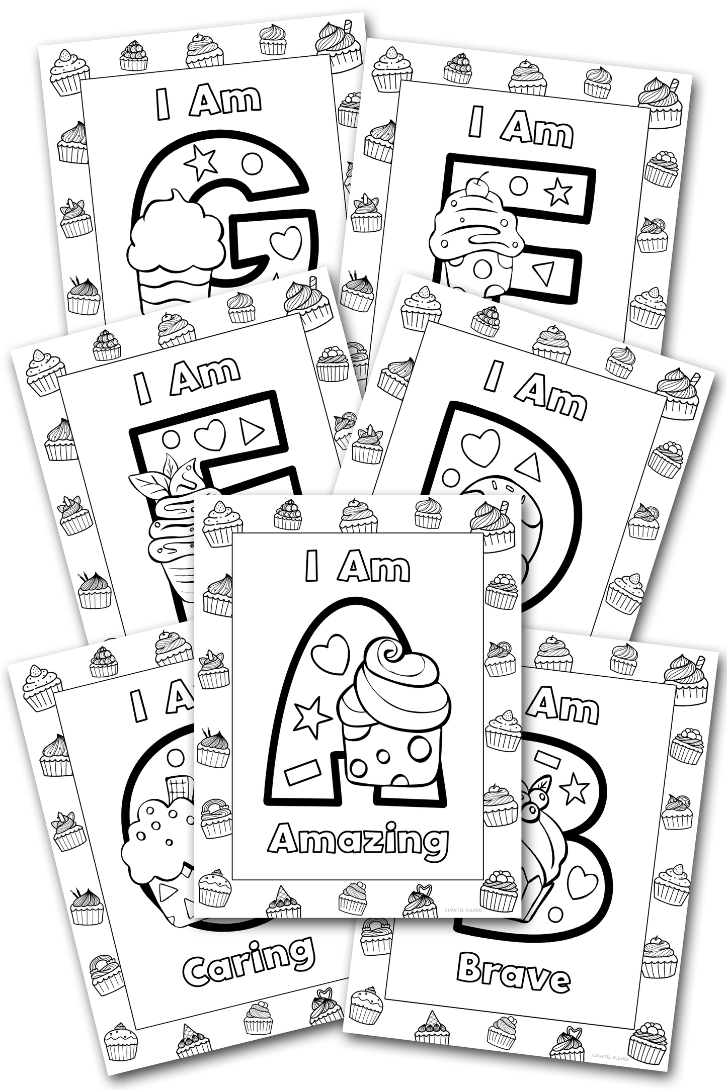 Cupcake I Am Statements for Kids Coloring Pages