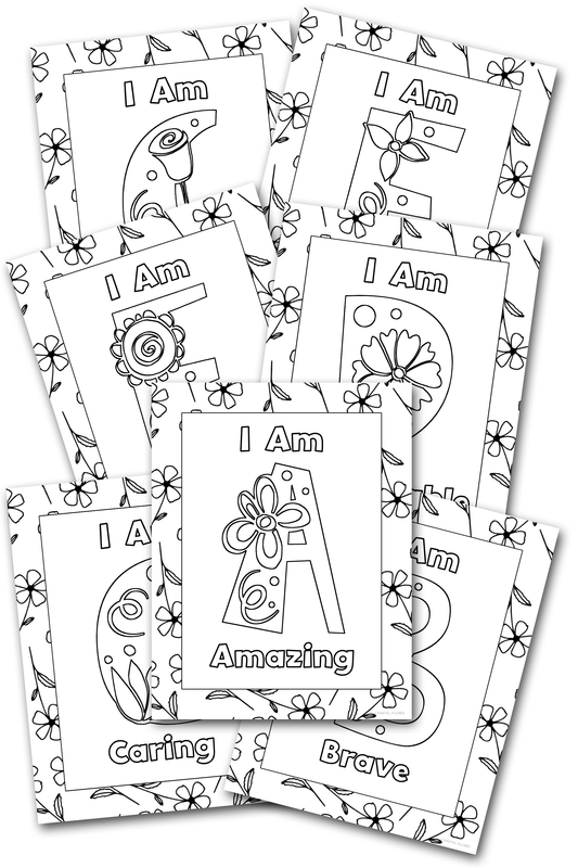 Flower I Am Statements for Kids Coloring Pages