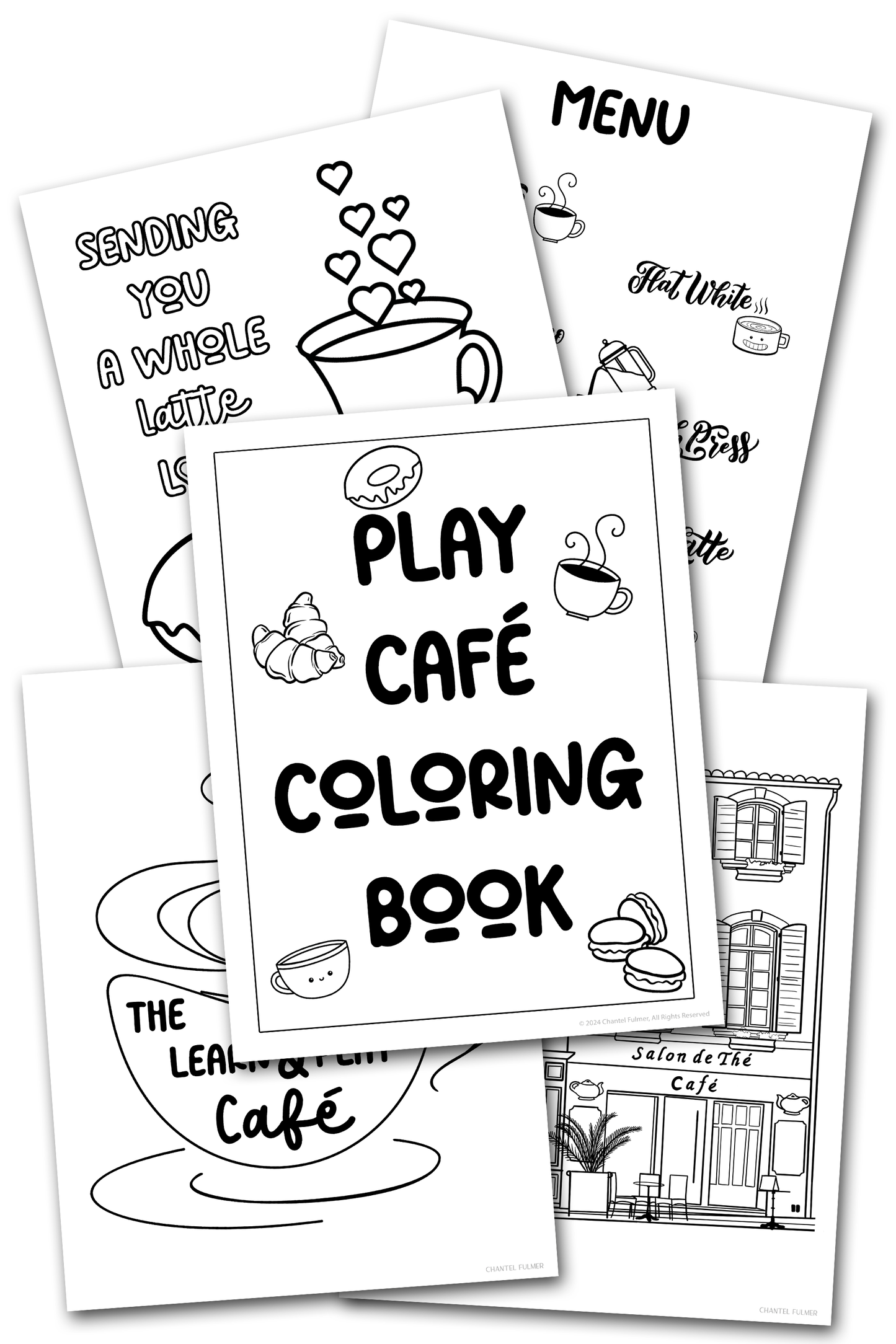 Play Cafe Bistro Coffee Coloring Book for Kids