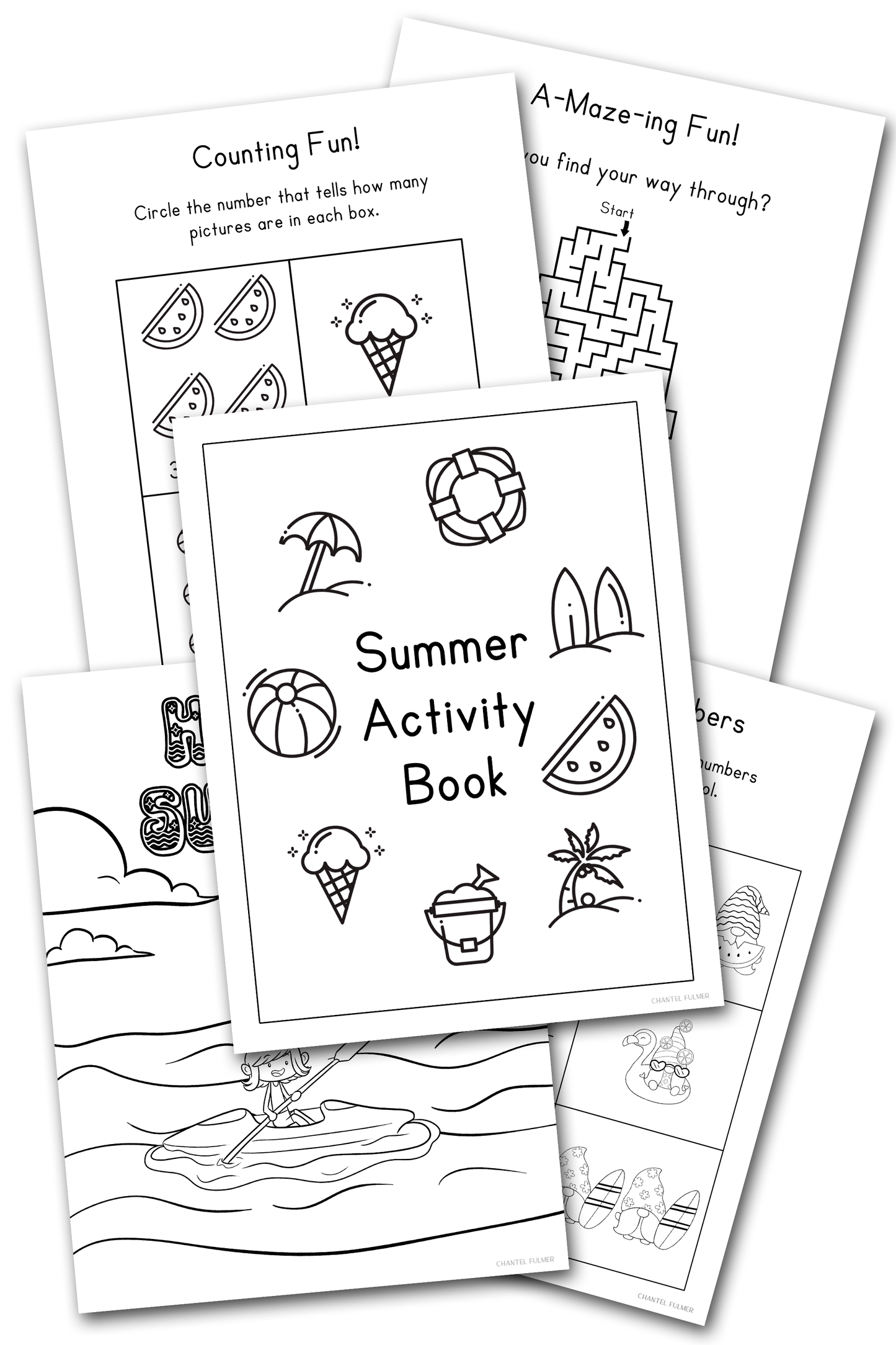 Summer Activity Book for Kids Printable