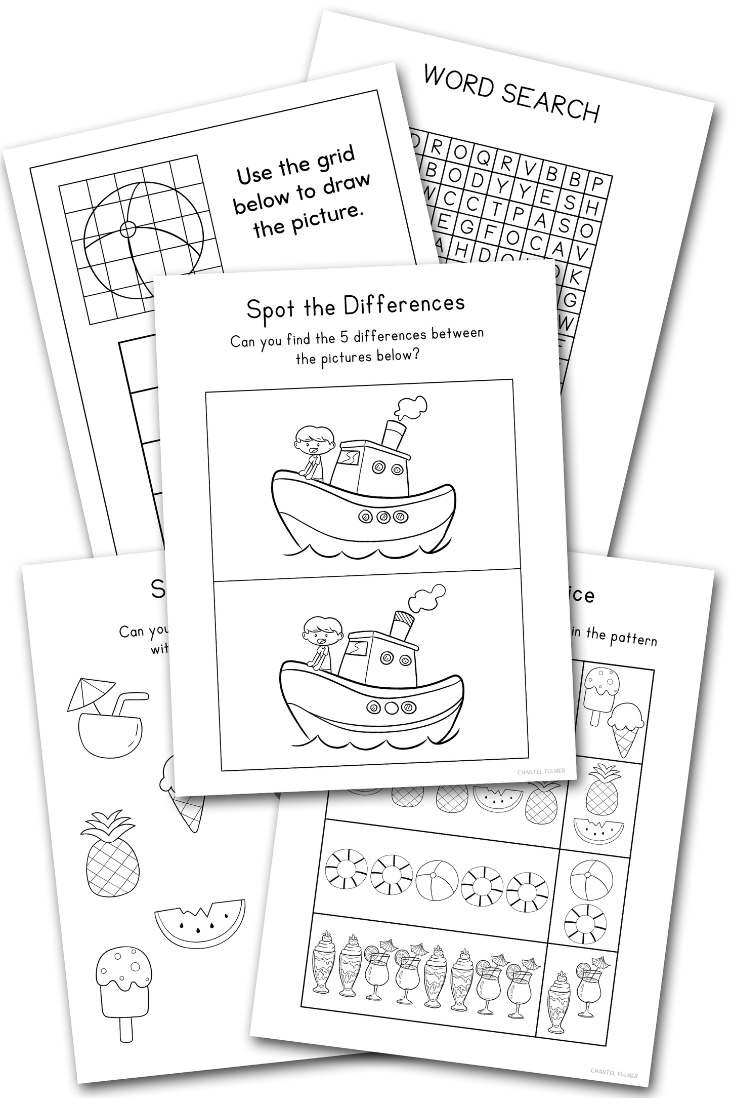 Printable Activity Book for 5-8 year olds